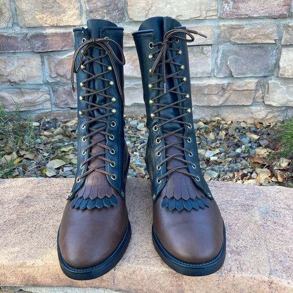 Texas Lace-Up Kiltie Boot - Picture 2 of 8